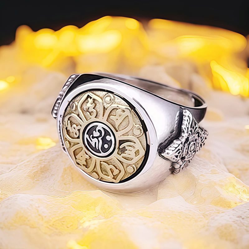 Tibetan Copper Om Mani Padme Hum Rotatable Ring Tibetan Copper Om Mani Padme Hum Rotatable Ring