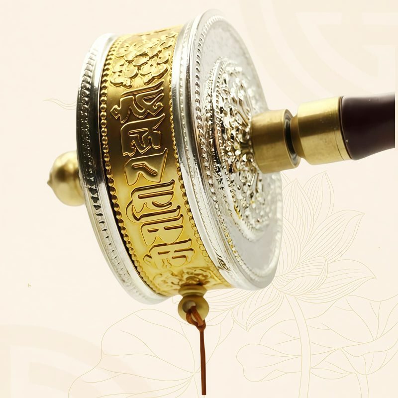 Tibetan Copper Prayer Wheel - Six Words for Peace Tibetan Copper Prayer Wheel - Six Words for Peace