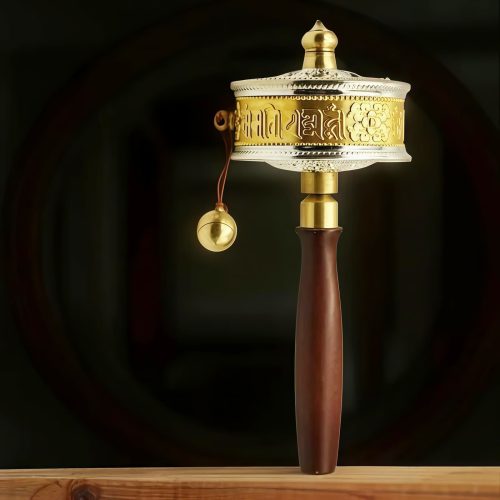 Molinillo de Oración Tibetano de Cobre - Seis Palabras para la Paz