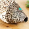 チベット彫刻 法螺貝(シャンカ) 仏教装飾品|招財と精神の静寂 Tibetan Engraved Shankha Buddha Wealth Decor