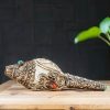 チベット彫刻 法螺貝(シャンカ) 仏教装飾品|招財と精神の静寂 Tibetan Engraved Shankha Buddha Wealth Decor