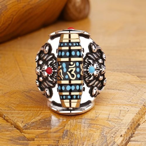 Anillo de la Paz Rotatorio Dzi Garuda Tibetano