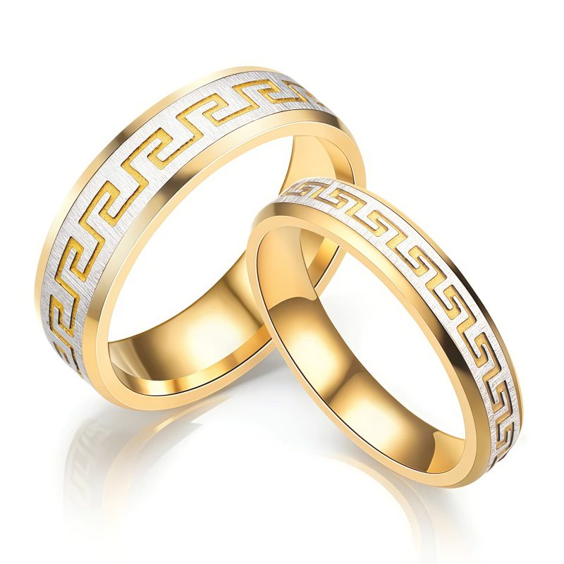 Tibetan Great Wall Pattern Titanium Steel Ring Tibetan Great Wall Pattern Titanium Steel Ring