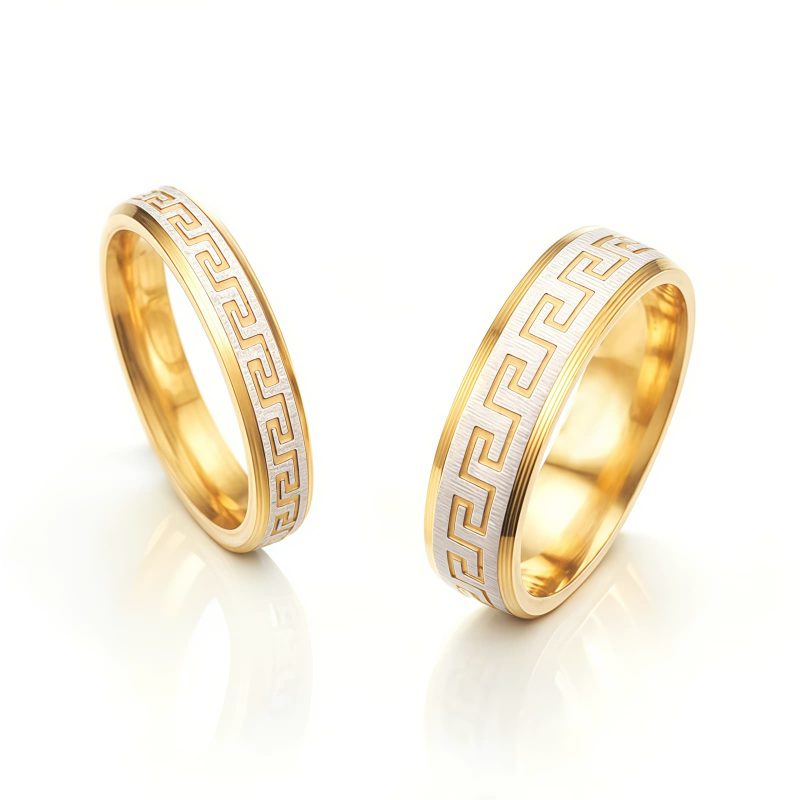 Tibetan Great Wall Pattern Titanium Steel Ring Tibetan Great Wall Pattern Titanium Steel Ring
