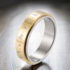 Tibetan Mantra Rotatable Titanium Steel Ring Tibetan Mantra Rotatable Titanium Steel Ring