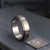Tibetan Mantra Rotatable Titanium Steel Ring Tibetan Mantra Rotatable Titanium Steel Ring