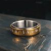 Tibetan Mantra Rotatable Titanium Steel Ring Tibetan Mantra Rotatable Titanium Steel Ring