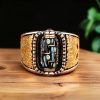 Tibetan Nine-Eye Dzi Rotatable Wealth Ring Tibetan Nine-Eye Dzi Rotatable Wealth Ring