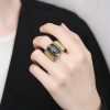 Tibetan Nine-Eye Dzi Rotatable Wealth Ring Tibetan Nine-Eye Dzi Rotatable Wealth Ring