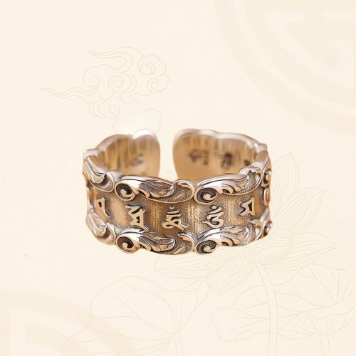 Anillo de la Paz Ajustable Om Mani Padme Hum