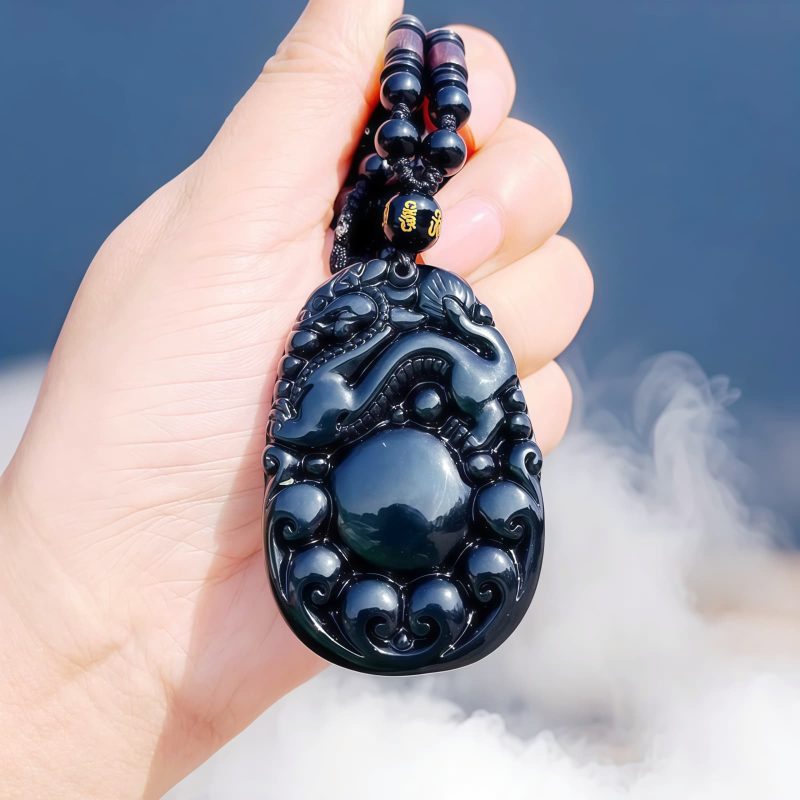 Tibetan PiXiu Rainbow Obsidian Necklace Tibetan PiXiu Rainbow Obsidian Necklace