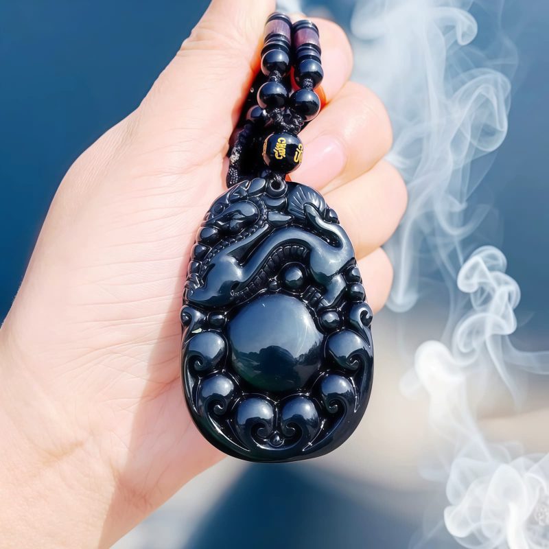 Tibetan PiXiu Rainbow Obsidian Necklace Tibetan PiXiu Rainbow Obsidian Necklace