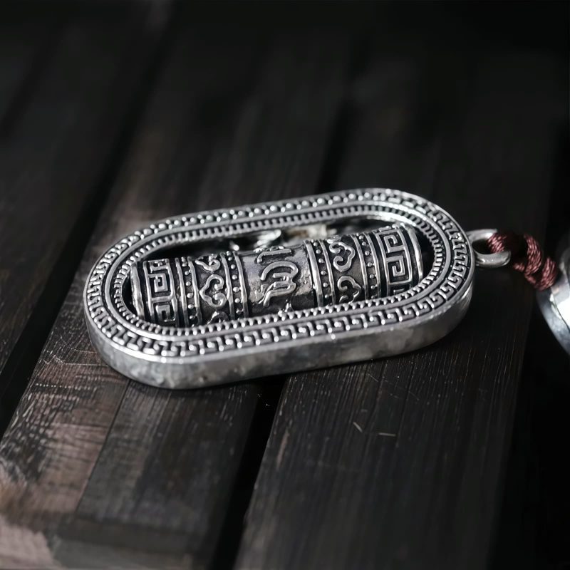 Tibetan Om Mani Padme Hum Prayer Wheel Car Hanging Decoration Tibetan Om Mani Padme Hum Prayer Wheel Car Hanging Decoration