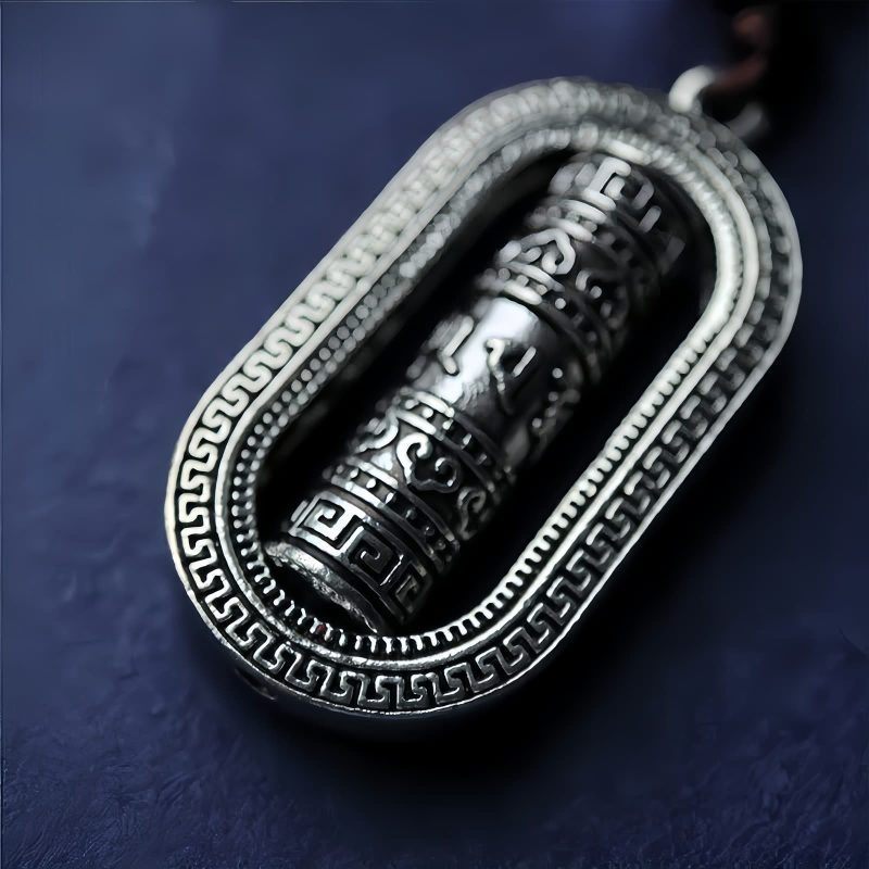 Tibetan Om Mani Padme Hum Prayer Wheel Car Hanging Decoration Tibetan Om Mani Padme Hum Prayer Wheel Car Hanging Decoration