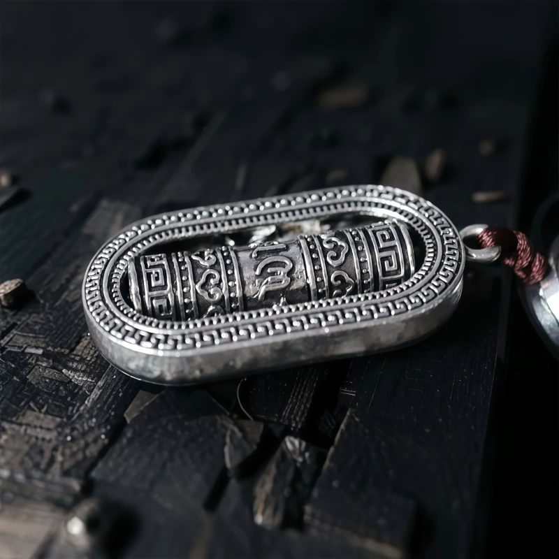 Tibetan Om Mani Padme Hum Prayer Wheel Car Hanging Decoration Tibetan Om Mani Padme Hum Prayer Wheel Car Hanging Decoration