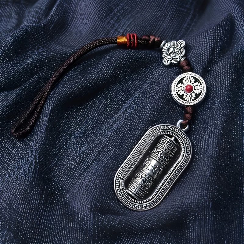 Tibetan Om Mani Padme Hum Prayer Wheel Car Hanging Decoration Tibetan Om Mani Padme Hum Prayer Wheel Car Hanging Decoration