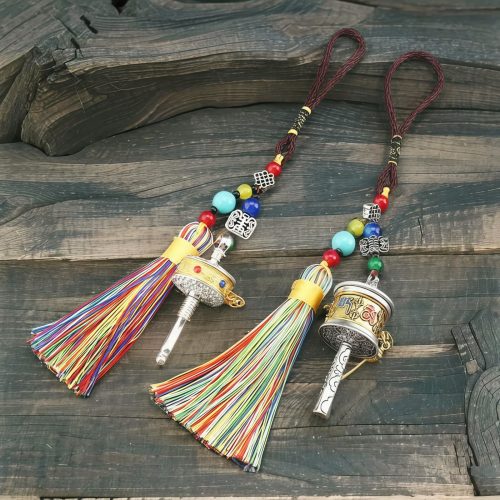 Tibetan Prayer Wheel Car Hanging Ornament