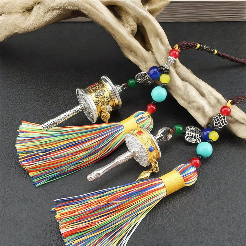 Tibetan Prayer Wheel Car Hanging Ornament Tibetan Prayer Wheel Car Hanging Ornament