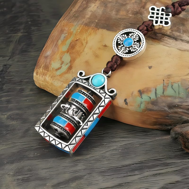 Six True Words Tibetan Prayer Wheel Keychain Six True Words Tibetan Prayer Wheel Keychain