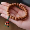 Tibetan Rudraksha Bodhi Seed Agate Bracelet