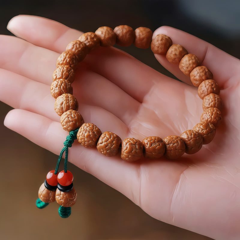 Tibetan Rudraksha Bodhi Seed Agate Bracelet
