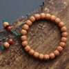 Tibetan Rudraksha Bodhi Seed Agate Bracelet