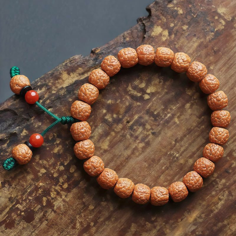 Tibetan Rudraksha Bodhi Seed Agate Bracelet
