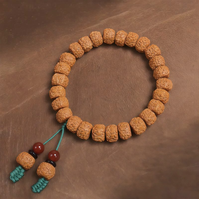 Tibetan Rudraksha Bodhi Seed Agate Bracelet