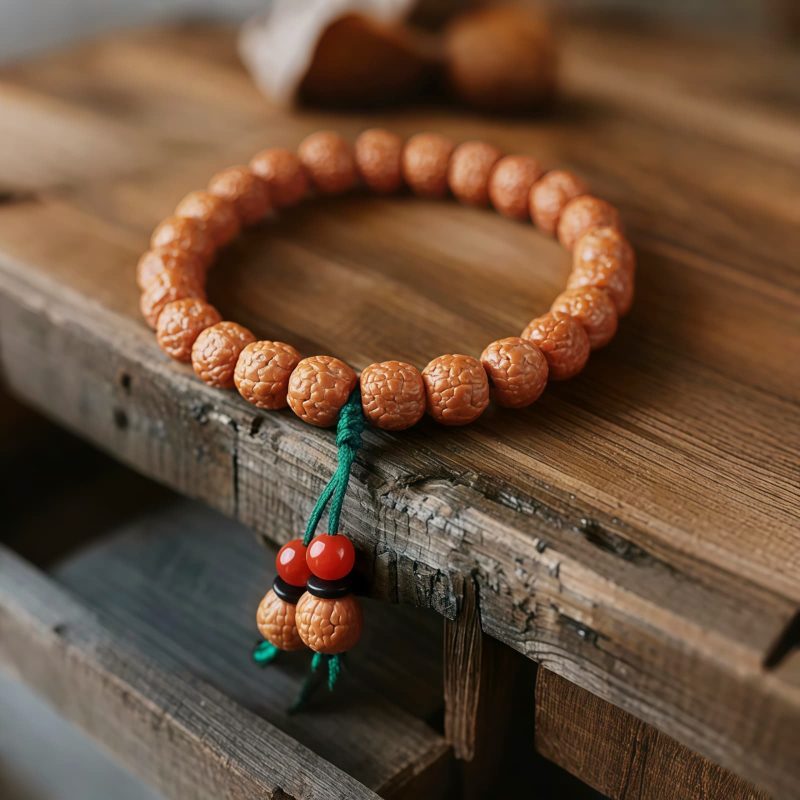 Tibetan Rudraksha Bodhi Seed Agate Bracelet