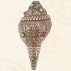 吉祥八紋を刻むチベット法螺貝(シャンカ)の装飾品:浄化と繁栄を呼ぶインテリア Tibetan Shankha Conch Shell Home Decoration with Eight Auspicious Symbols