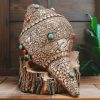 吉祥八紋を刻むチベット法螺貝(シャンカ)の装飾品:浄化と繁栄を呼ぶインテリア Tibetan Shankha Conch Shell Home Decoration with Eight Auspicious Symbols