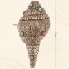 吉祥八紋を刻むチベット法螺貝(シャンカ)の装飾品:浄化と繁栄を呼ぶインテリア Tibetan Shankha Conch Shell Home Decoration with Eight Auspicious Symbols