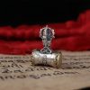 Tibetan 925 Silver Om Mani Padme Hum Dorje Pendant Tibetan 925 Silver Om Mani Padme Hum Dorje Pendant