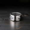 Tibetan White Copper Enlightenment Ring with Lotus Tibetan White Copper Enlightenment Ring with Lotus