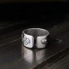 Tibetan White Copper Enlightenment Ring with Lotus Tibetan White Copper Enlightenment Ring with Lotus