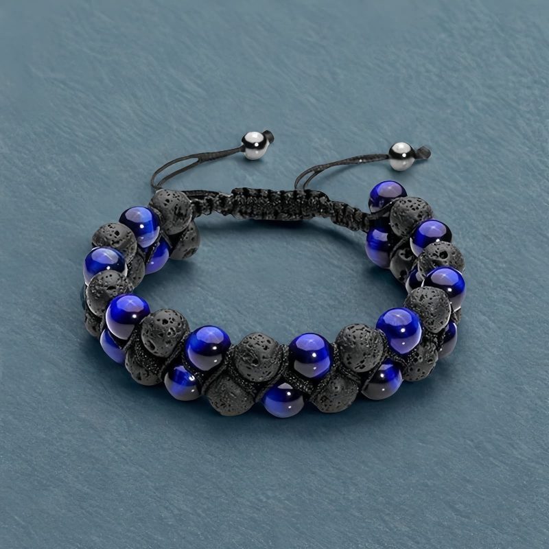 Protection Tiger's Eye Lava Rock Bracelet Protection Tiger's Eye Lava Rock Bracelet