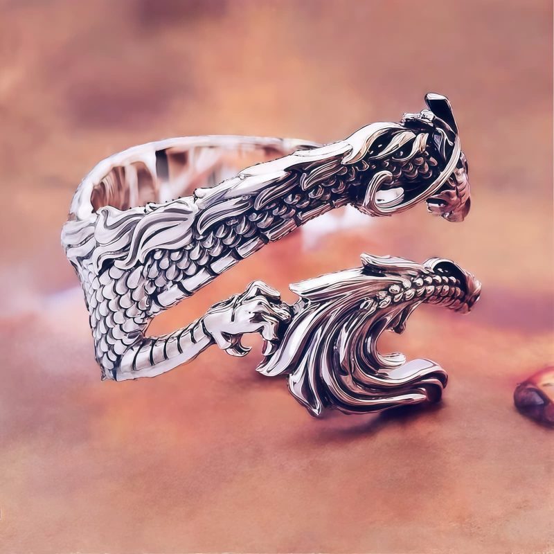 Vintage Dragon Pattern Zinc Alloy Protection Ring Vintage Dragon Pattern Zinc Alloy Protection Ring