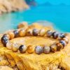 Yellow Blue Tiger Eye Courage Bracelet Yellow Blue Tiger Eye Courage Bracelet