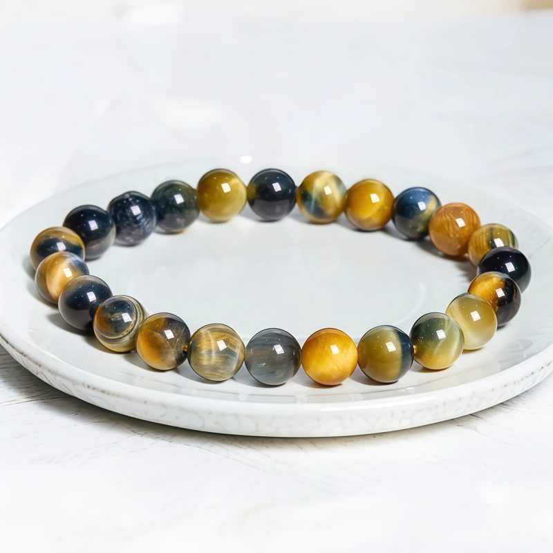 Yellow Blue Tiger Eye Courage Bracelet Yellow Blue Tiger Eye Courage Bracelet