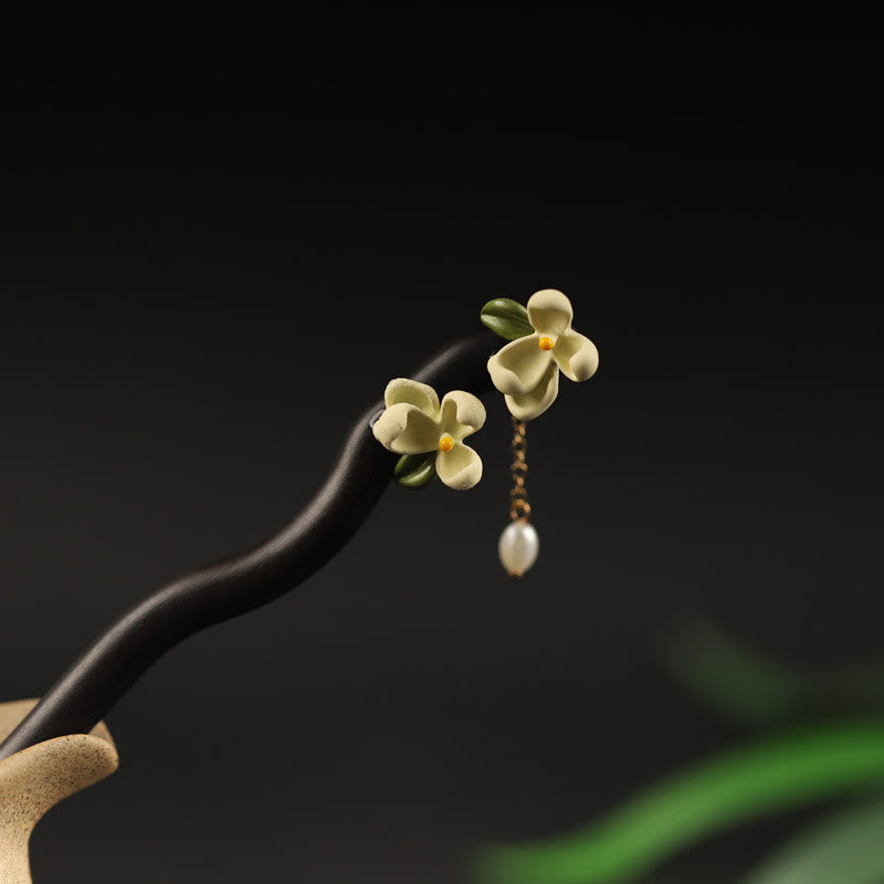 Ebony Gardenia Courage Hairpin