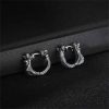 925 Sterling Silver Dragon Protection Earrings
