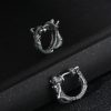 925 Sterling Silver Dragon Protection Earrings