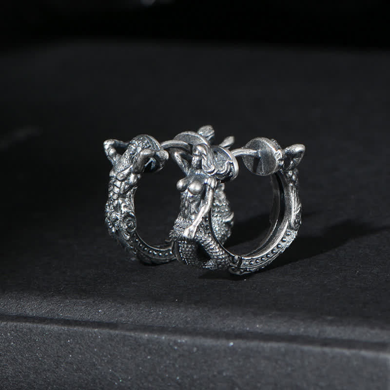 925 Sterling Silver Dragon Protection Earrings