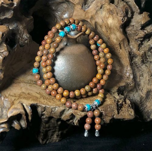 Bian Stone 108 Bead Healing Bracelet
