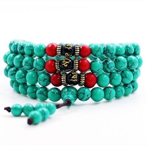 Tibetan Turquoise Purification Mala Necklace