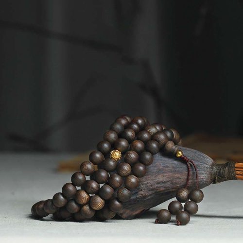 999 Pure Gold Brunei Agarwood Mala Bracelet