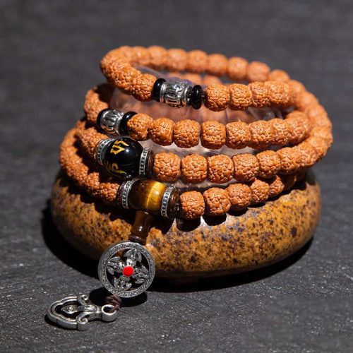 Tibetan 108 Mala Beads Wealth Charm Bracelet