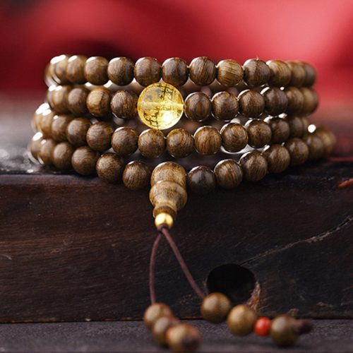 Brunei Agarwood 108 Mala Meditation Bracelet