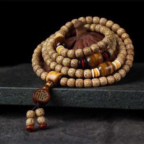 Bodhi Seed Tiger's Eye Peace Bracelet
