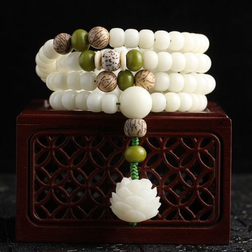 White Jade Bodhi Harmony Bracelet